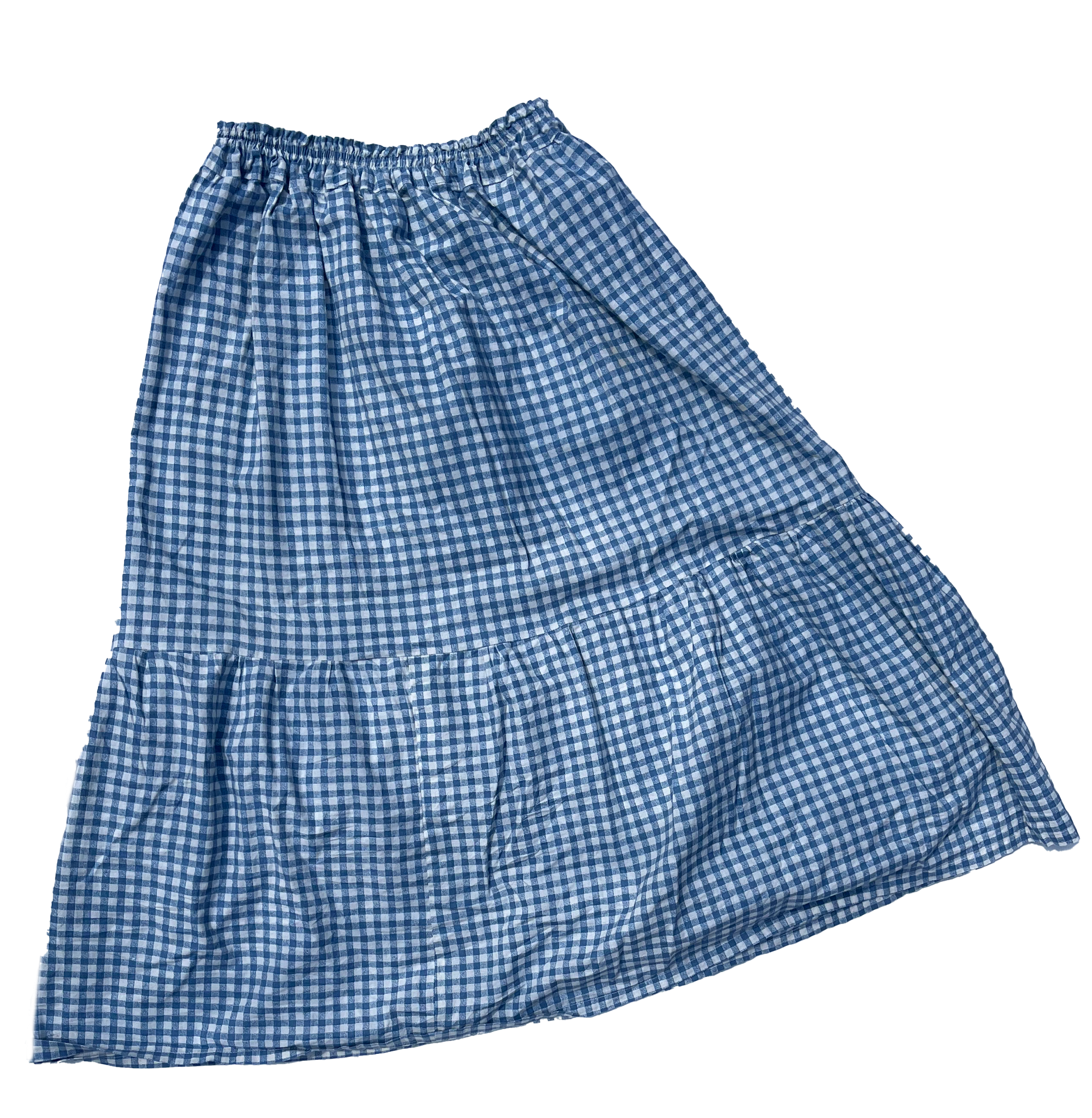 blue gingham skirt