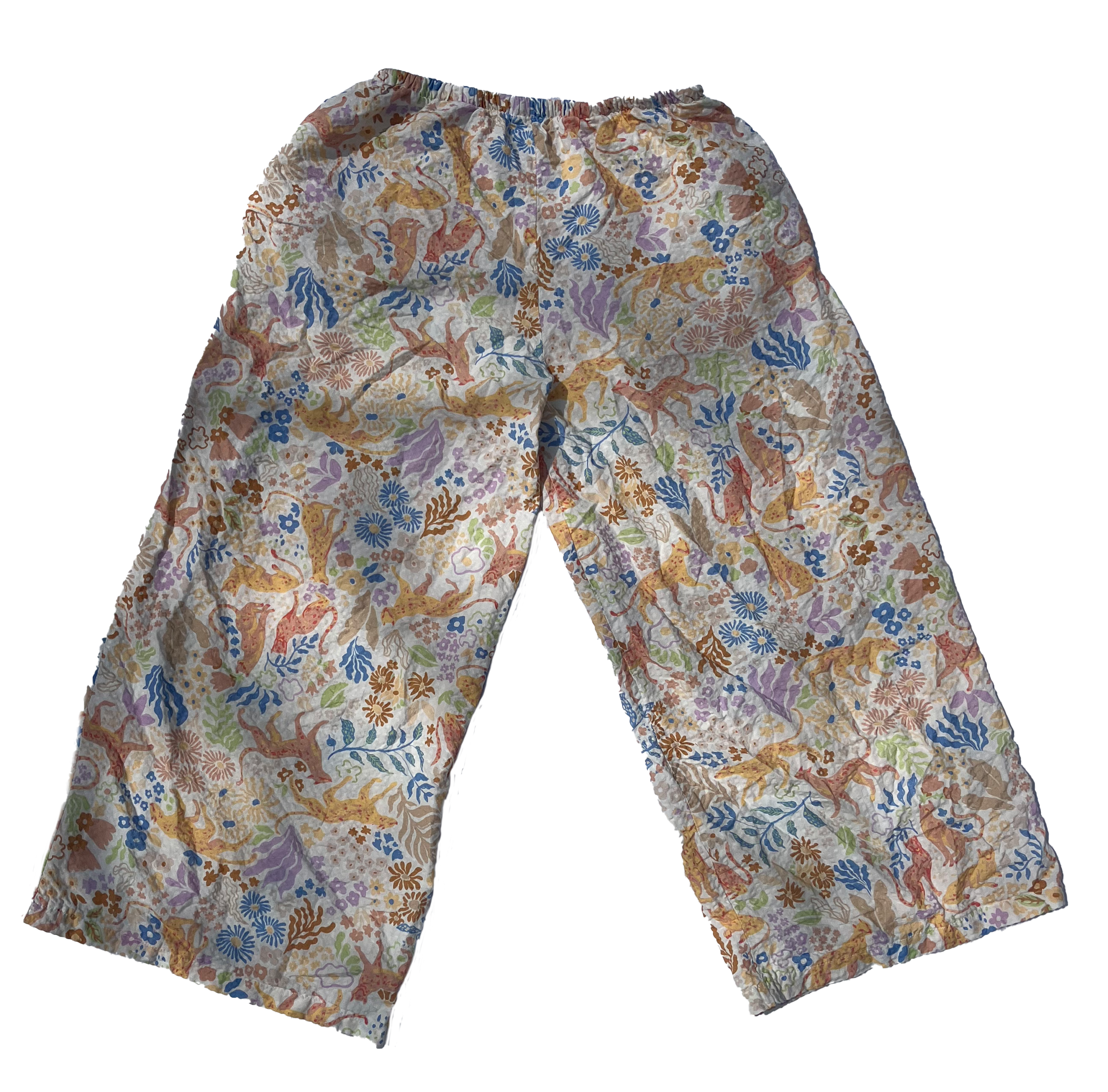 a pair of pants with a fun pattern